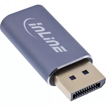 InLine 64107I Adaptador de cabo de vídeo USB Type-C DisplayPort cinzento