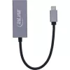 InLine 33380Q Adaptador RJ-45 USB Type-C macho 1 Gbit/s cinzento