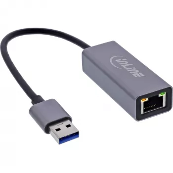 InLine 33380P Placas/adaptadores de interface RJ-45 USB Type-A macho 1 Gbit/s