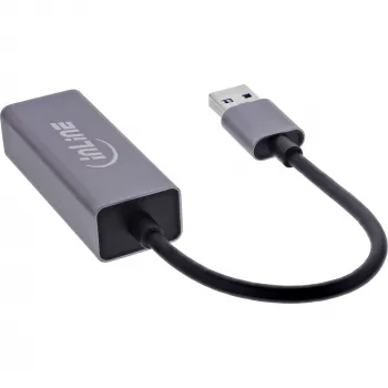 InLine 33380P Placas/adaptadores de interface RJ-45 USB Type-A macho 1 Gbit/s