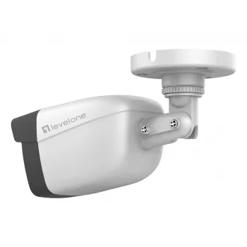 Câmara IP de rede fixa LevelOne GEMINI, 2 megapíxeis, H.265, 802.3af PoE, LEDs IV, interior/exterior