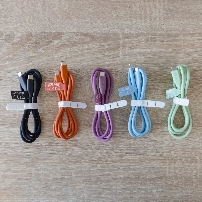 Cabo USB InLine 35891O USB 2.0 1 m USB C laranja