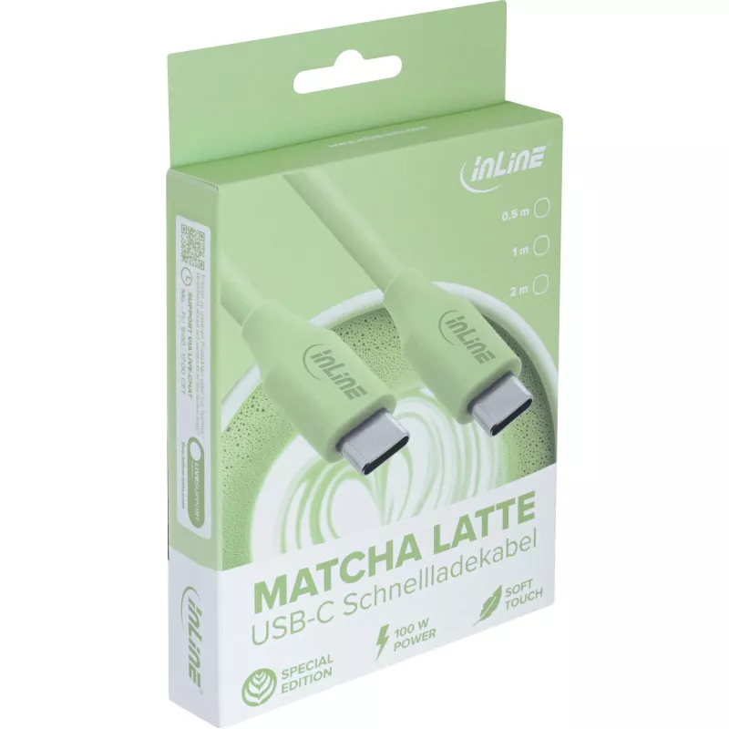 Cabo USB InLine 35891G 1 m USB C verde USB 2.0 0,48 Gbit/s