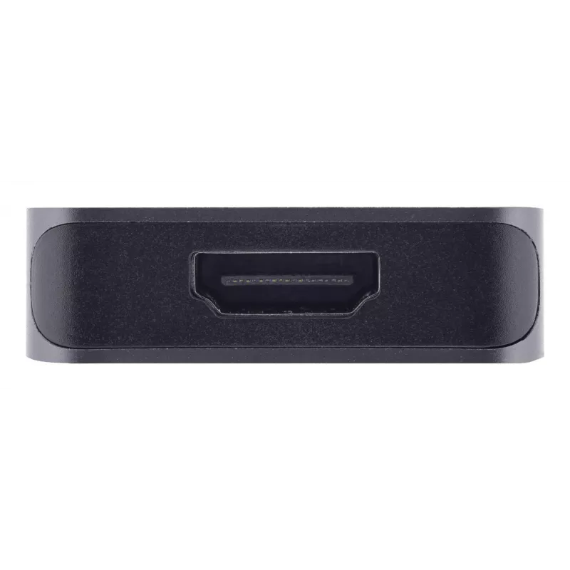 Hub de interface USB-C InLine 35392D USB 3.2 Gen 2 Type-C host para HDMI, USB-A, USB-C 10000 Mbit/s cinzento