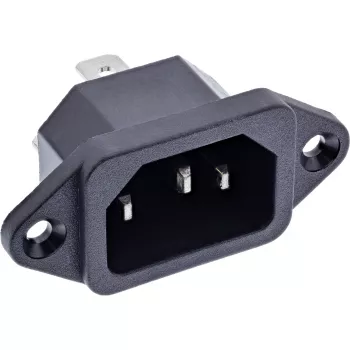 Adaptador de ficha de rede InLine S-16701 preto