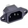 Adaptador de ficha de rede InLine S-16701 preto