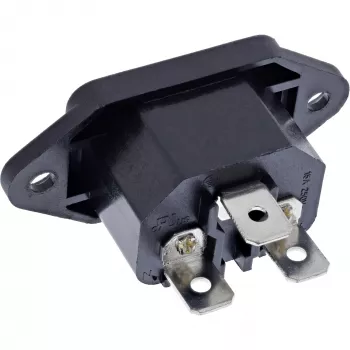 Adaptador de ficha de rede InLine S-16701 preto
