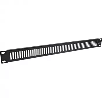 Placa cega perfurada InLine 19 polegadas, 2HE, RAL 9005 preto