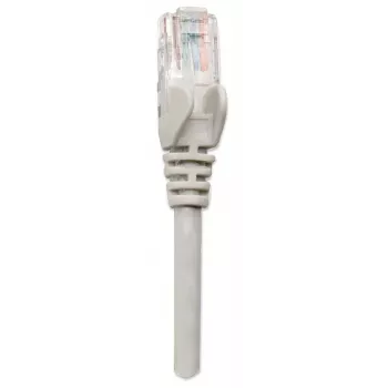 Cabo de rede patch Intellinet, Cat6, 3m, cinzento, CCA, U/UTP, PVC, RJ45, contactos banhados a ouro, proteção da patilha, com alívio de tensão, garantia vitalícia