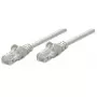 Cabo de rede patch Intellinet, Cat6, 3m, cinzento, CCA, U/UTP, PVC, RJ45, contactos banhados a ouro, proteção da patilha, com alívio de tensão, garantia vitalícia
