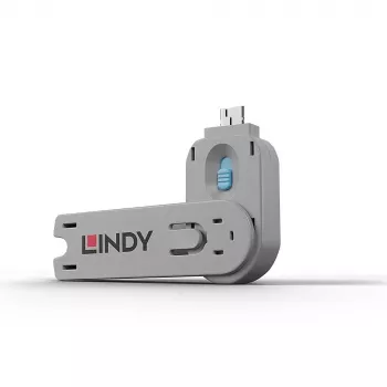Chave bloqueadora de porta Lindy USB Type-A Port Blocker Key azul
