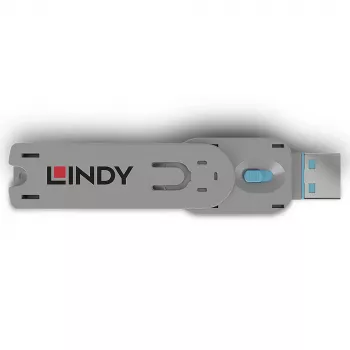 Chave bloqueadora de porta Lindy USB Type-A Port Blocker Key azul