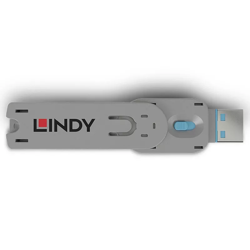 Chave bloqueadora de porta Lindy USB Type-A Port Blocker Key azul