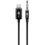 Cabo de ligação áudio Goobay Apple Lightning para 3,5 mm 1 m preto