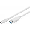 Cabo USB Goobay 67188 USB 3.2 Gen 1 1 m USB C USB A branco