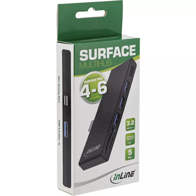 InLine Surface Pro 4/5/6 MultiHub adaptador de docking USB-C