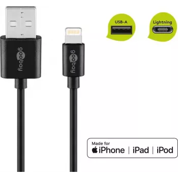 Cabo de carregamento e sincronização Lightning USB Goobay 72906