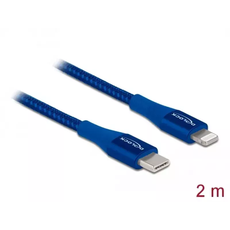 Cabo de dados e carregamento USB Type-C para Lightning DeLOCK 85417