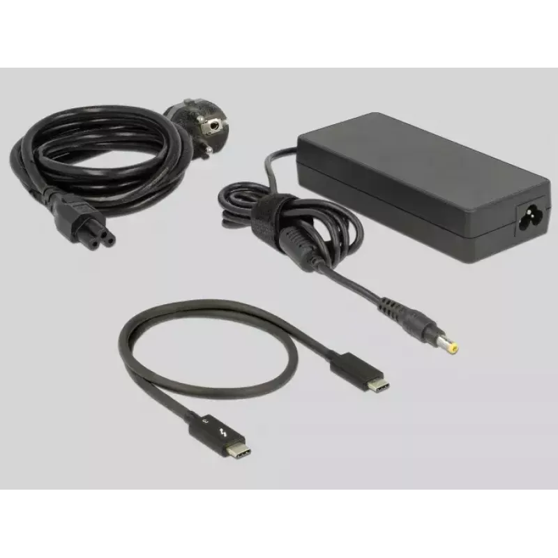 Dock para portátil DeLOCK 87725 com fios Thunderbolt 3 preto prateado