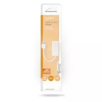 Adaptador de placa de interface RJ-45 Nedis CCGB61950WT02 ficha USB Type-A