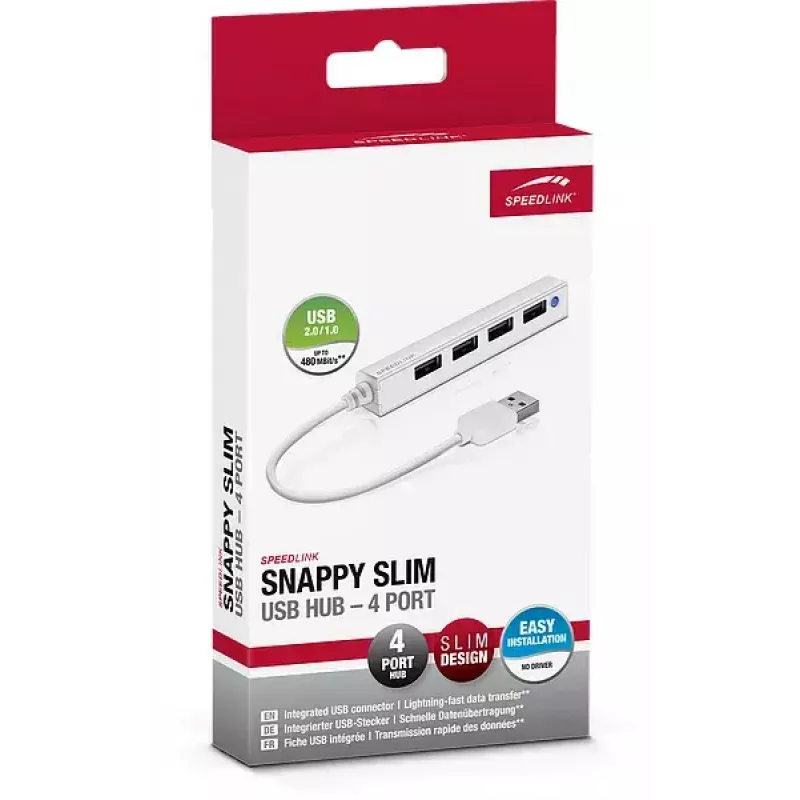 Hub USB SPEEDLINK SNAPPY fino SL-140000-WE