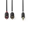 Cabo de áudio Nedis CABW22200AT20 2 m 3,5 mm 2 x RCA antracite