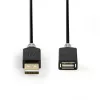Cabo USB Nedis CCBW60010AT20 2 m USB 2.0 USB A antracite