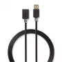 Cabo USB Nedis CCBW60010AT20 2 m USB 2.0 USB A antracite