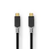 Cabo USB Nedis CCBW64020AT20 USB4 Gen 2x2 2 m USB C preto prateado