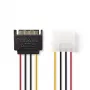 Cabo de alimentação interno Nedis CCGP73520VA015 0,15 m 2 x SATA 15 pinos Molex 4 pinos