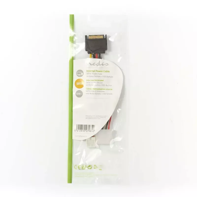 Cabo de alimentação interno Nedis CCGP73550VA015 0,15 m SATA 15 pinos macho