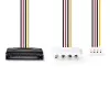 Cabo de alimentação interno Nedis CCGP73550VA015 0,15 m SATA 15 pinos macho