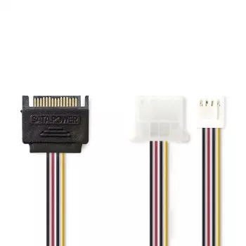 Cabo de alimentação interno Nedis CCGP73550VA015 0,15 m SATA 15 pinos macho