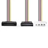 Cabo de alimentação interno Nedis CCGP73555VA015 0,15 m SATA 15 pinos Molex