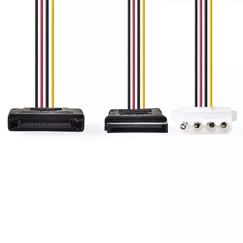 Cabo de alimentação interno Nedis CCGP73555VA015 0,15 m SATA 15 pinos Molex
