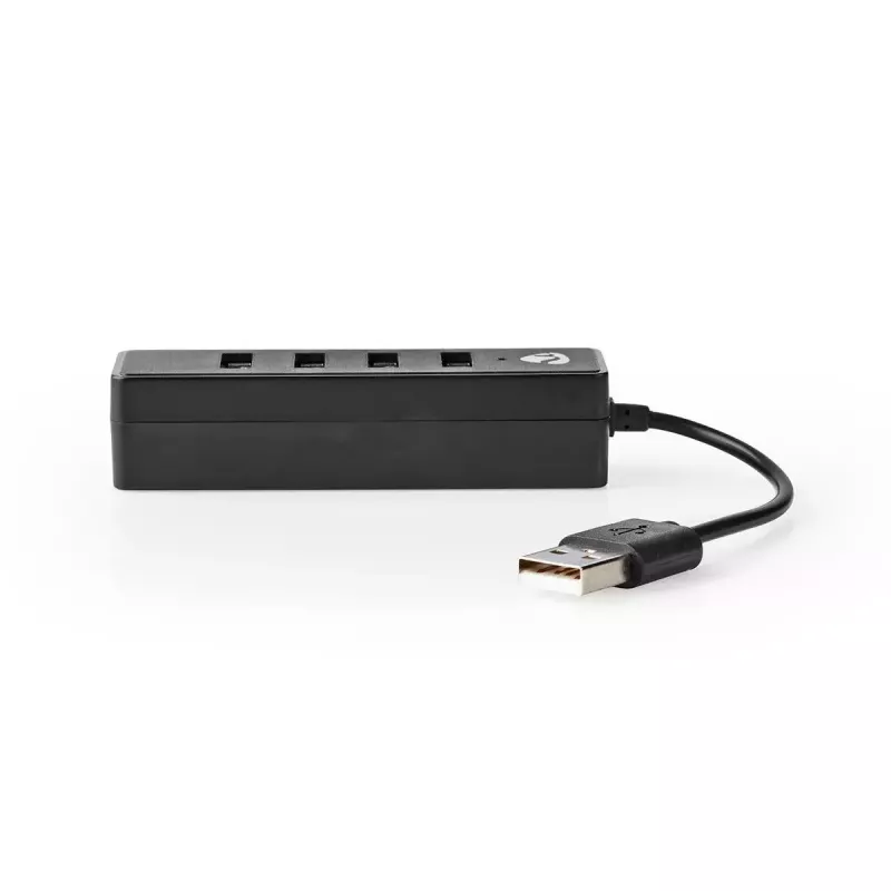 Hub USB Nedis UHUBU2420BK USB 2.0 480 Mbit/s preto