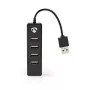 Hub USB Nedis UHUBU2420BK USB 2.0 480 Mbit/s preto