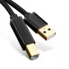 Cabo USB 2.0 UGREEN 10350 — USB A para USB B, 1,5 m, contactos banhados a ouro, preto