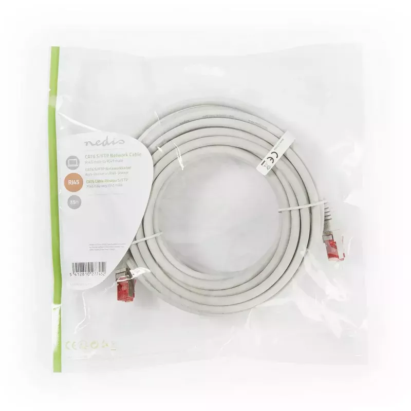 Cabo de rede Nedis CCGP85221GY75 7,5 m Cat6 SF/UTP