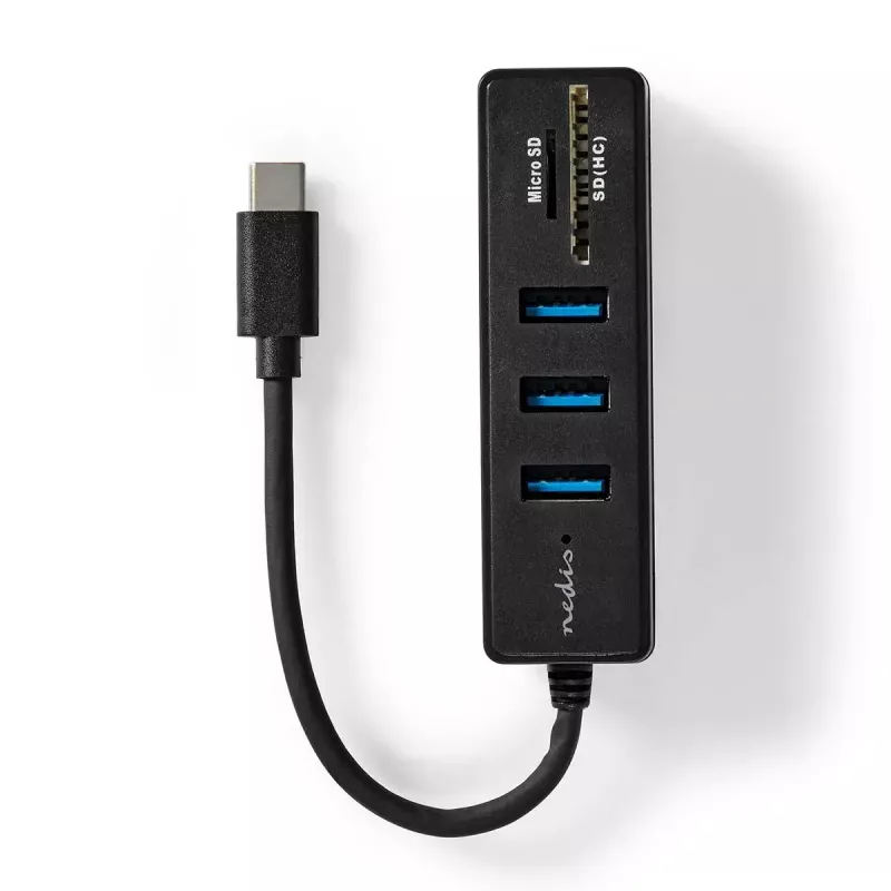Dock para portátil Nedis CCGB64250BK01 com fios USB Type-C preto 5 Gbit/s