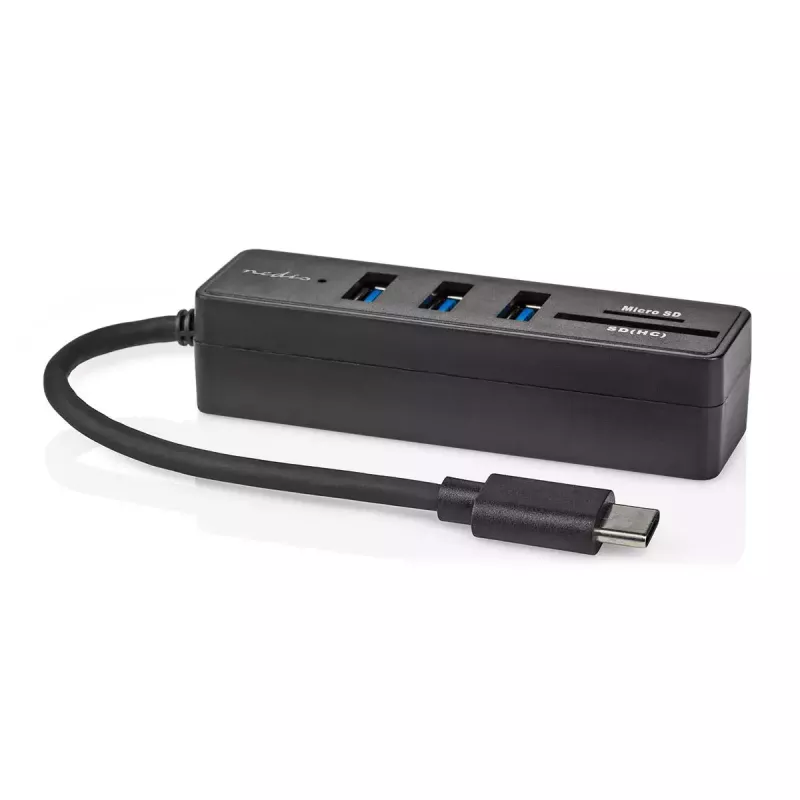 Dock para portátil Nedis CCGB64250BK01 com fios USB Type-C preto 5 Gbit/s