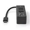 Dock para portátil Nedis CCGB64250BK01 com fios USB Type-C preto 5 Gbit/s