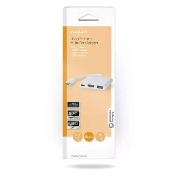 Dock para portátil Nedis CCGB64770WT01 USB Type-C com fios 7,5 W