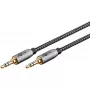 Cabo de áudio WENTRONIC Goobay 65275 — 3 m, 3,5 mm TRS macho-macho, contactos banhados a ouro, blindagem magnética