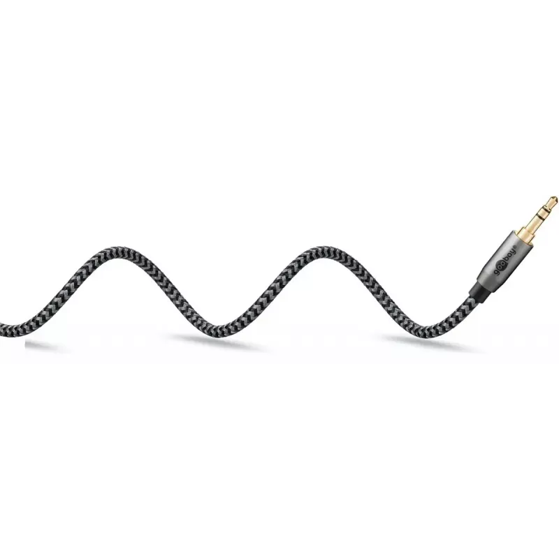 Cabo de áudio Goobay (WENTRONIC) 3,5 mm jack – 3,5 mm jack, 0,5 m, cobre, contactos banhados a ouro, blindado