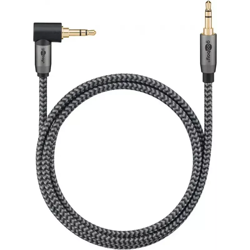 Cabo de áudio Goobay (WENTRONIC) 3,5 mm jack – 3,5 mm jack, 0,5 m, cobre, contactos banhados a ouro, blindado