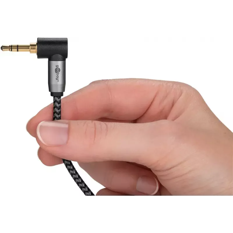 Cabo de áudio Goobay (WENTRONIC) 3,5 mm jack – 3,5 mm jack, 0,5 m, cobre, contactos banhados a ouro, blindado