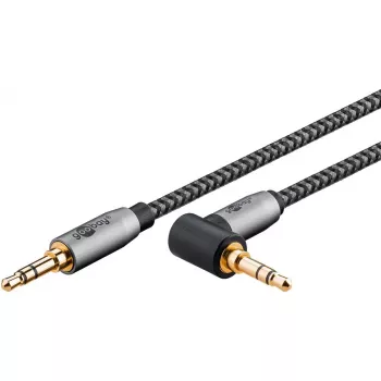 Cabo de áudio Goobay (WENTRONIC) 3,5 mm jack – 3,5 mm jack, 0,5 m, cobre, contactos banhados a ouro, blindado