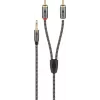 Cabo de áudio WENTRONIC Goobay 65289 — 3 m, 3,5 mm macho para 2×RCA macho, cobre, contactos banhados a ouro