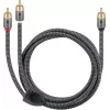 Cabo de áudio WENTRONIC Goobay 65300 — 2 m, 2×RCA (macho) para RCA (macho), cobre, contactos banhados a ouro, blindagem magnética